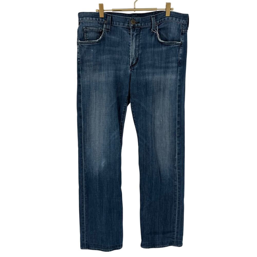 Citizens of Humanity Mens Straight Leg Jeans Medium Wash Denim 36 Cotton Stretch
